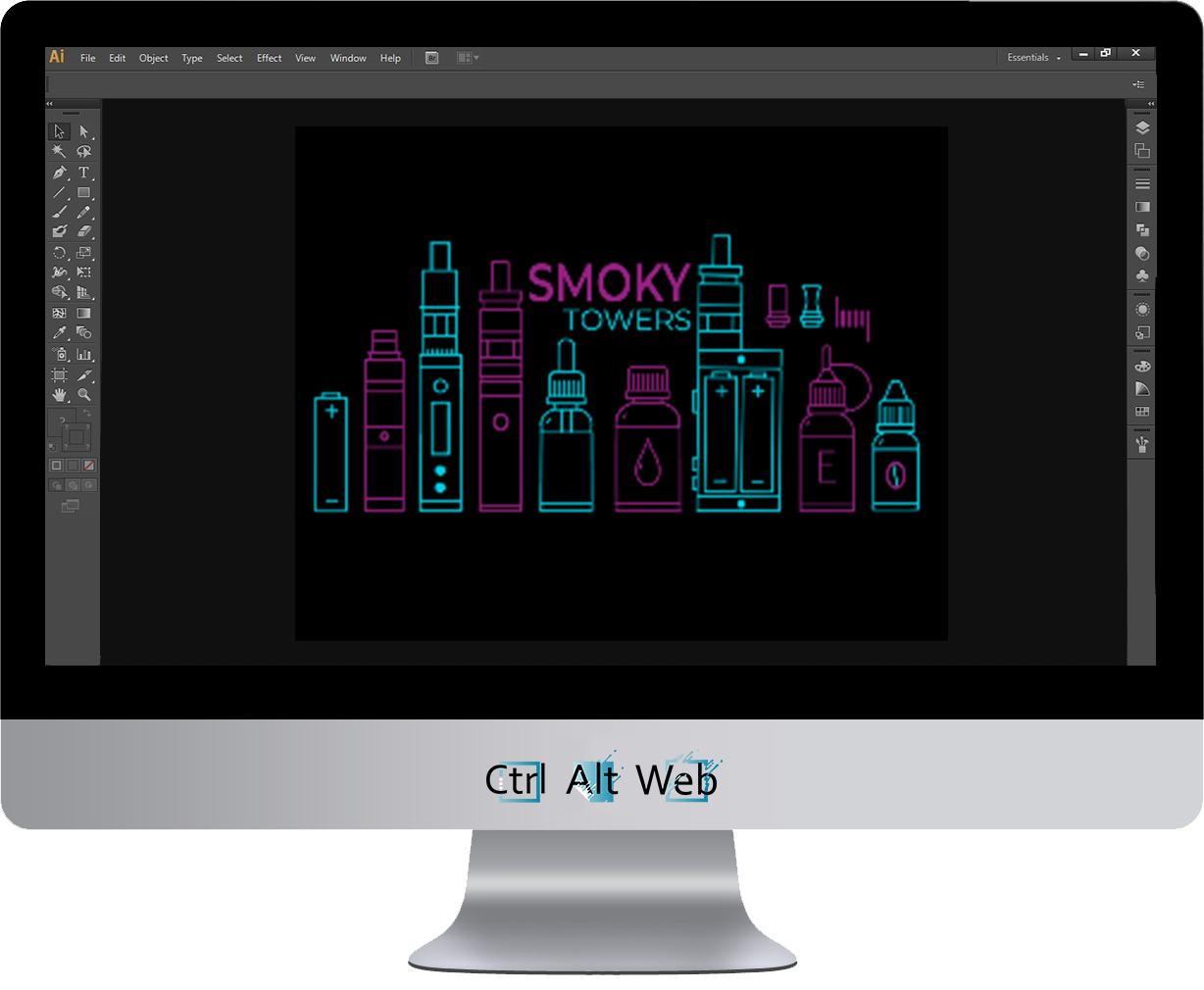 smoky towers logo design